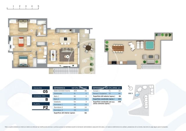 3 chambre Penthouse à vendre à Son Serra - La Vileta, Palma de Mallorca avec piscine - 1 075 000 € (Ref: 9778158)