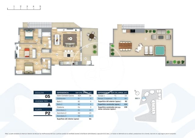 3 chambre Penthouse à vendre à Son Serra - La Vileta, Palma de Mallorca avec piscine - 1 075 000 € (Ref: 9778159)