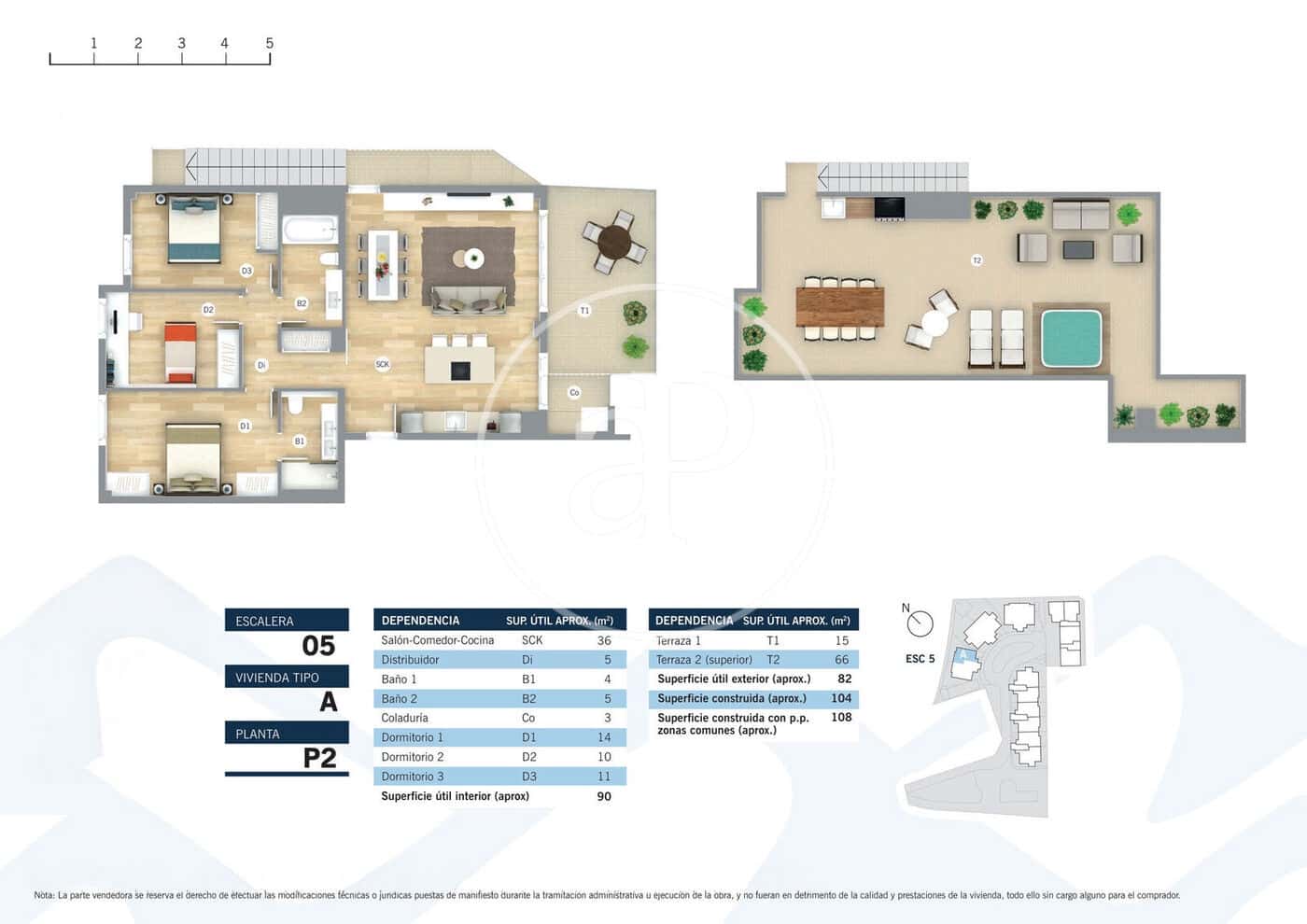 3 soverom Penthouse til salgs i Palma de Mallorca med svømmebasseng - € 1 075 000 (Ref: 9778159)