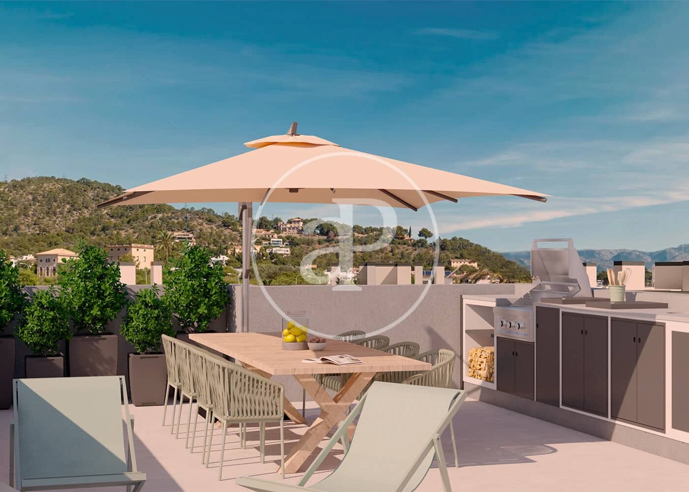 3 chambre Penthouse à vendre à Palma de Mallorca avec piscine - 1 075 000 € (Ref: 9778160)