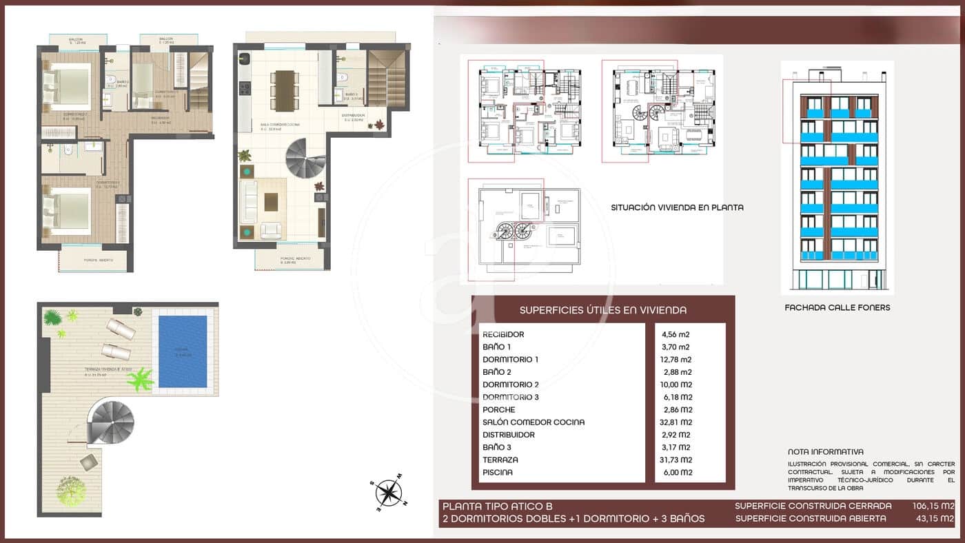 Apartment for sale in Palma de Mallorca with pool - € 870,000 (Ref: 9806501)