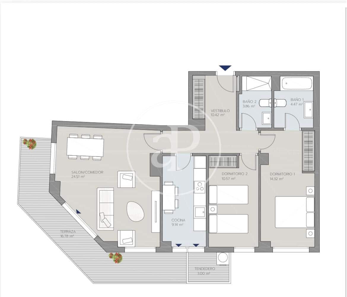 2 quarto Apartamento para arrendar em Palma de Mallorca com piscina garagem - 1 700 € (Ref: 9994275)