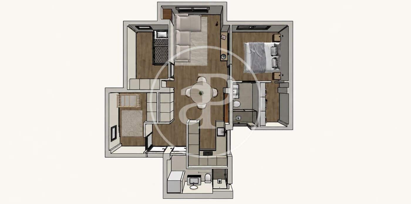 3 sovrum Lägenhet att hyra i Valencia stad - 2 500 € (Ref: 10005724)