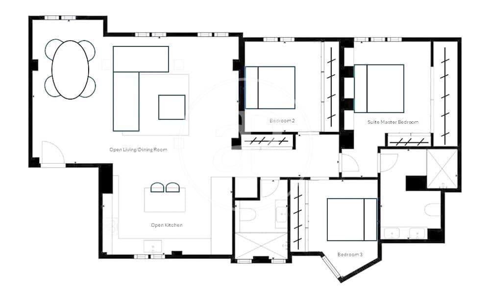 3 soveværelse Lejlighed til salg i Valencia by - € 895.000 (Ref: 10159593)