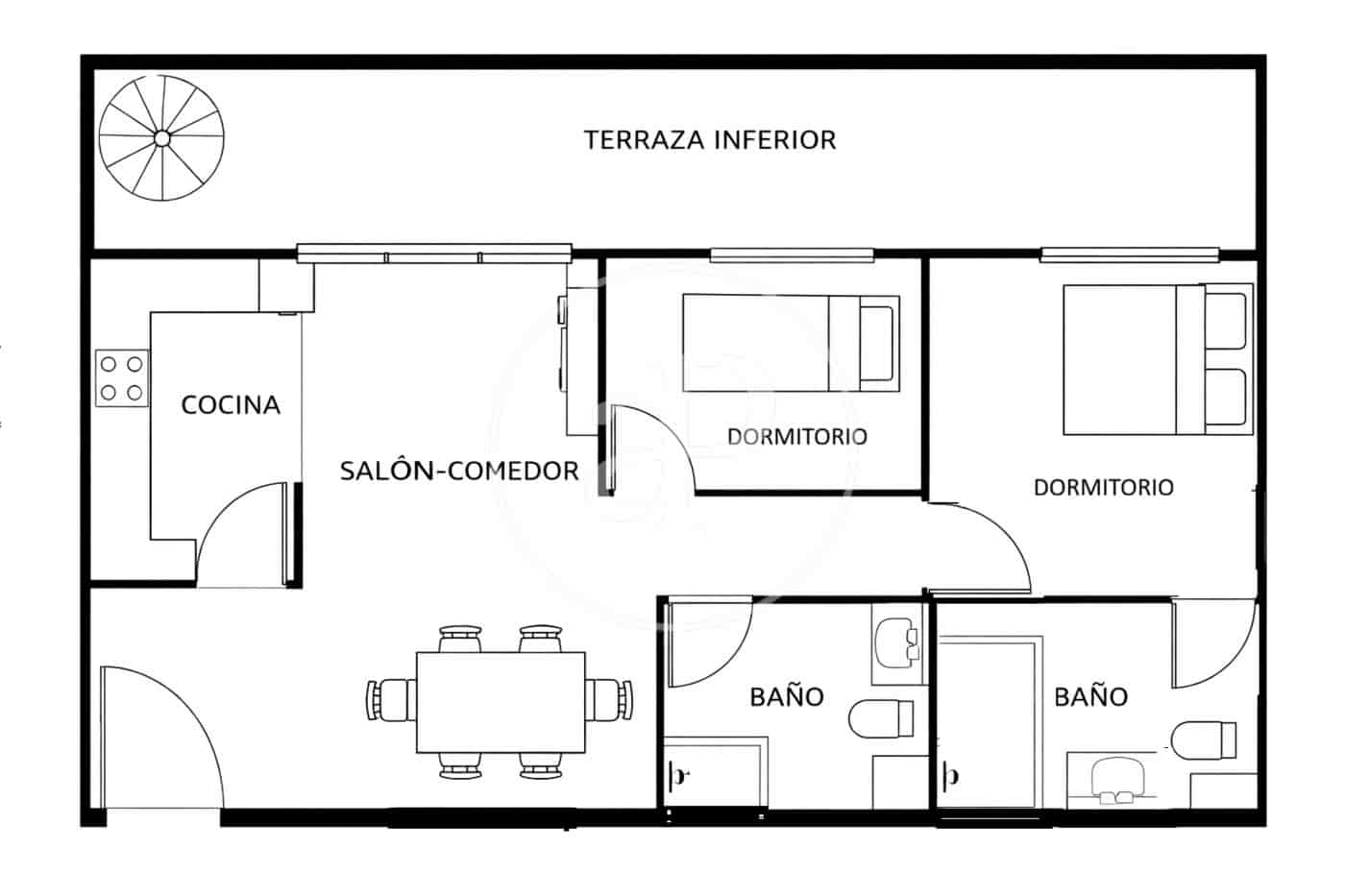 2 makuuhuone Kattohuoneisto myytävänä paikassa Canet d'En Berenguer mukana uima-altaan - 295 000 € (Ref: 8473075)