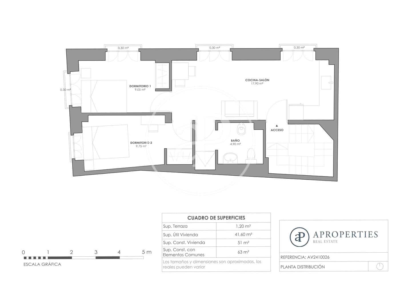 2 soverom Leilighet til leie i Valencia by - € 1 400 (Ref: 8738747)