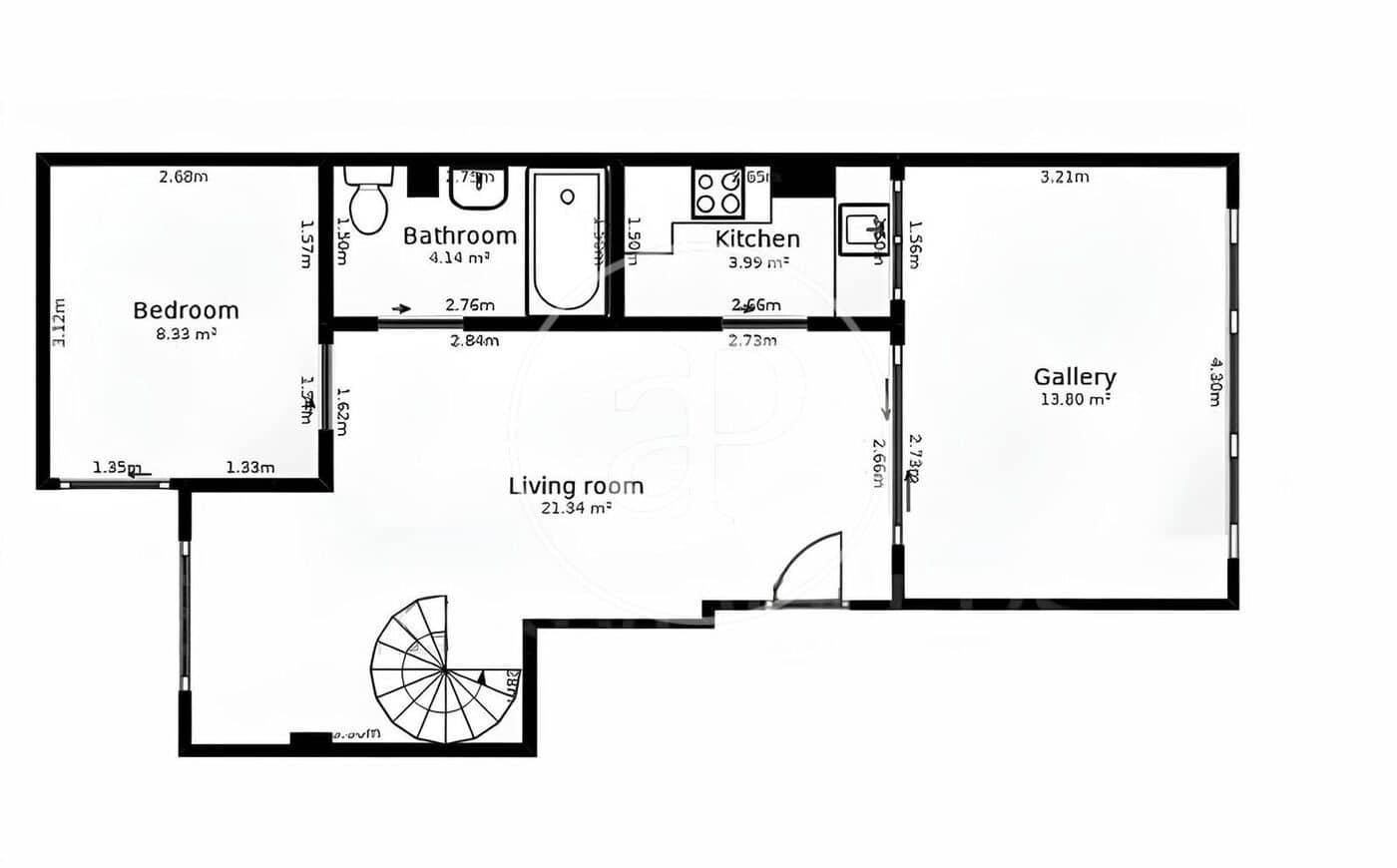 2 soveværelse Penthouse til salg i Valencia by - € 465.000 (Ref: 8744261)