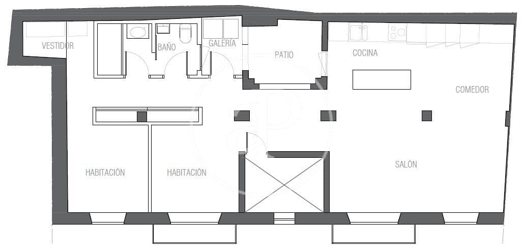 2 camera da letto Appartamento da affittare in Valencia citta - 1.700 € (Rif: 8880127)