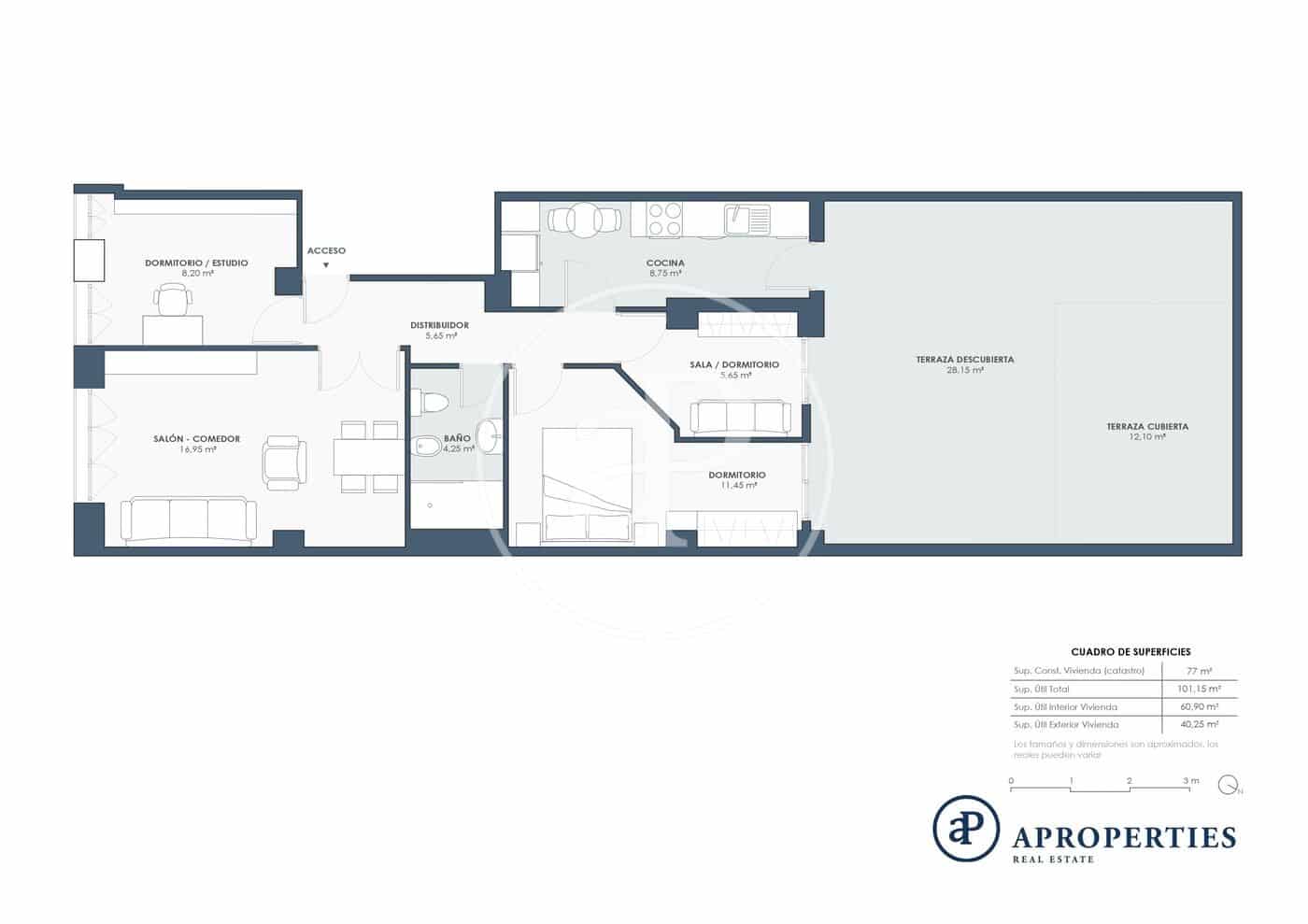 3 sovrum Lägenhet att hyra i Valencia stad - 1 900 € (Ref: 8911333)