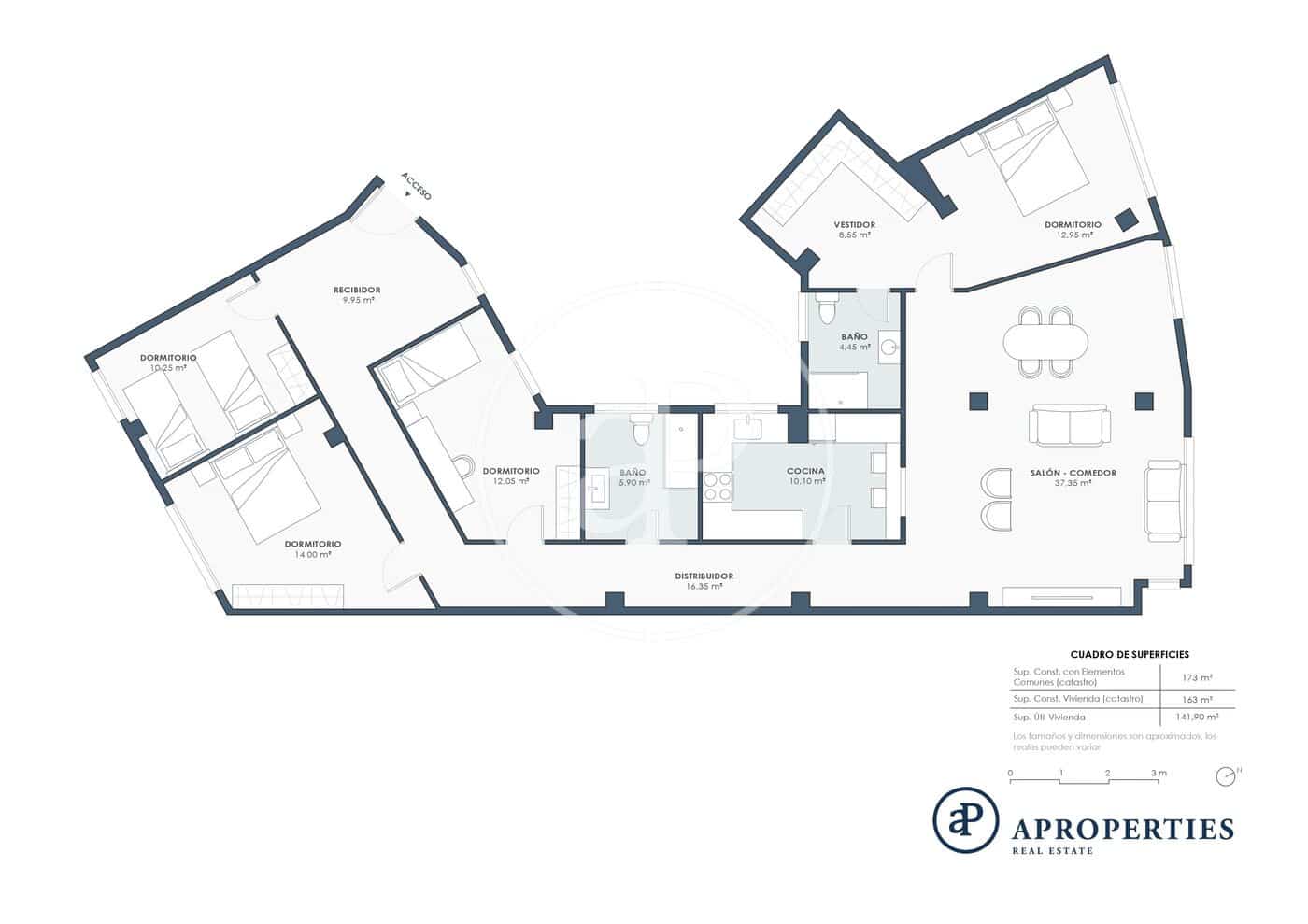 4 sypialnia Apartament do wynajęcia w Miasto Walencja - 3 200 € (Ref: 8929173)