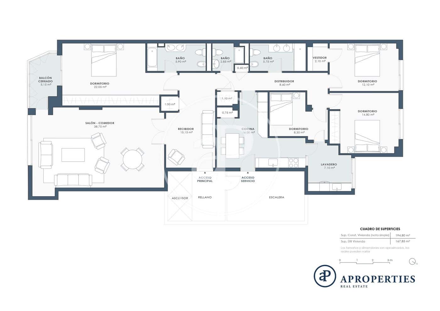 4 soveværelse Lejlighed til salg i Valencia by - € 1.100.000 (Ref: 9021069)