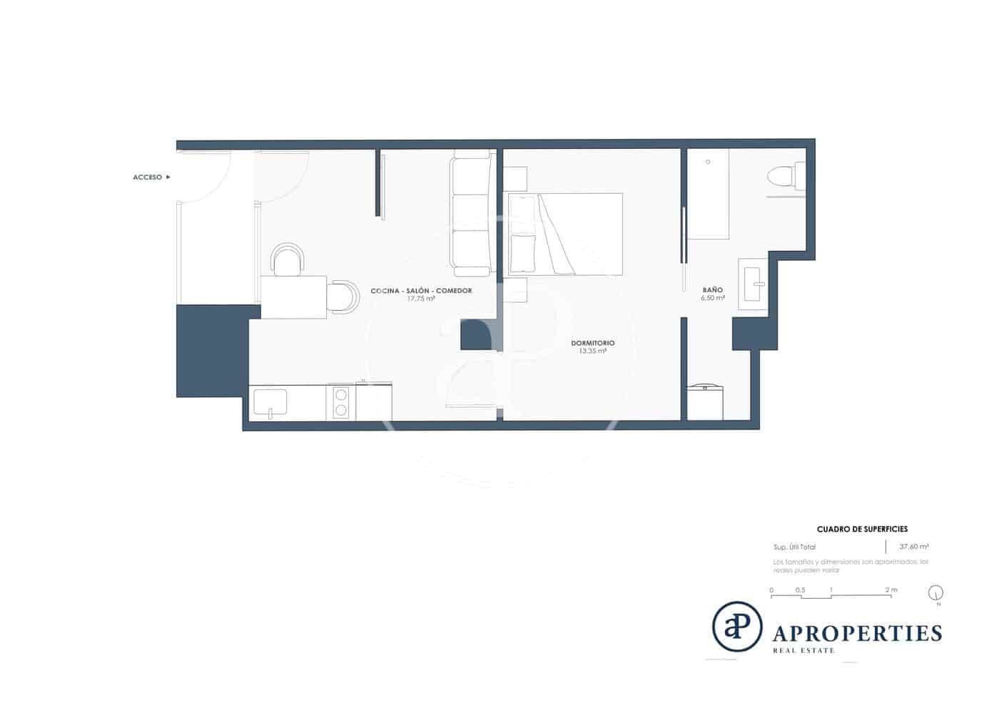 1 soveværelse Lejlighed til salg i Valencia by - € 139.700 (Ref: 9059763)