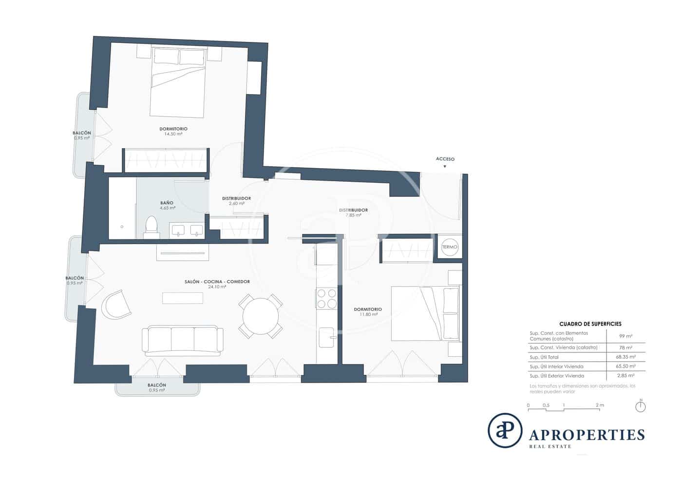 2 makuuhuone Huoneisto vuokrattavana paikassa Valencia kaupunki - 2 900 € (Ref: 9099350)