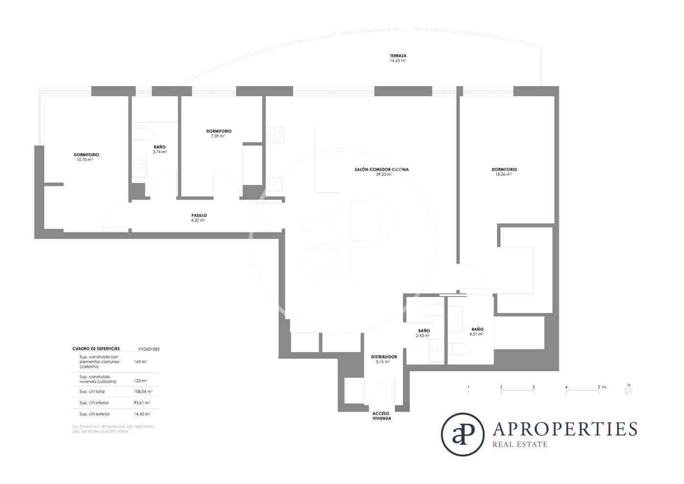 3 Zimmer Apartment zu vermieten in Valencia Stadt mit Pool - 4.900 € (Ref: 9103129)