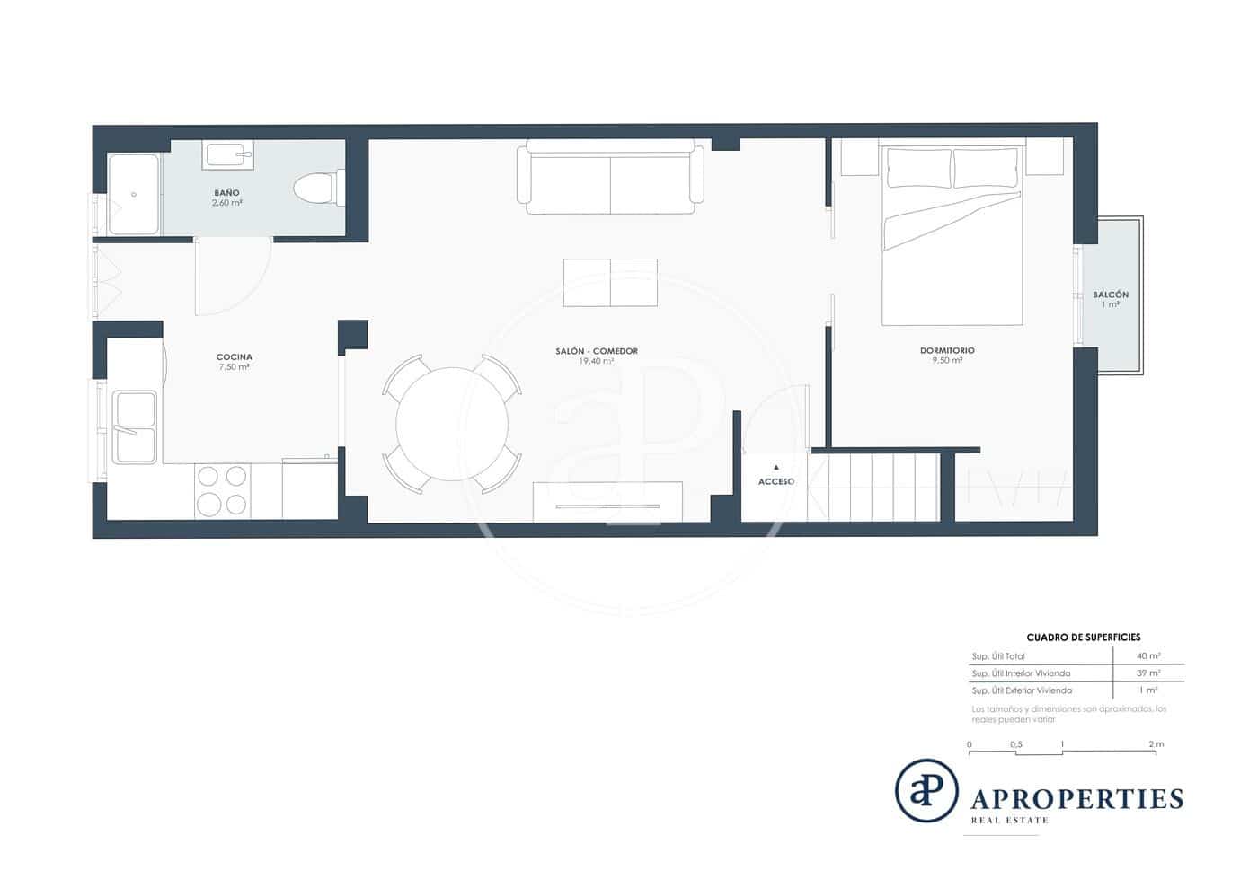 1 soverom Leilighet til leie i Valencia by - € 1 100 (Ref: 9116356)