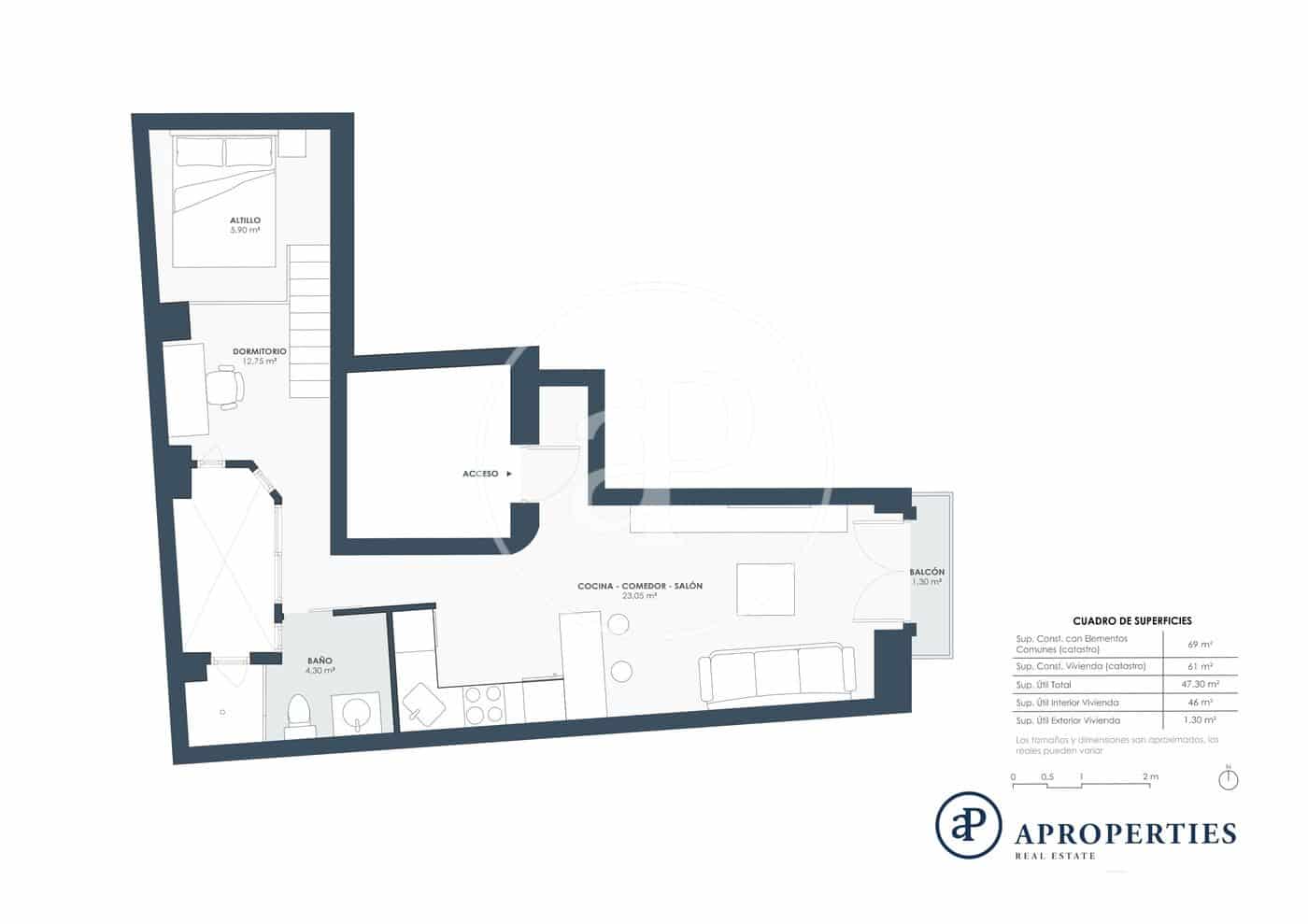 1 quarto Apartamento para venda em Valencia cidade - 299 000 € (Ref: 9202658)