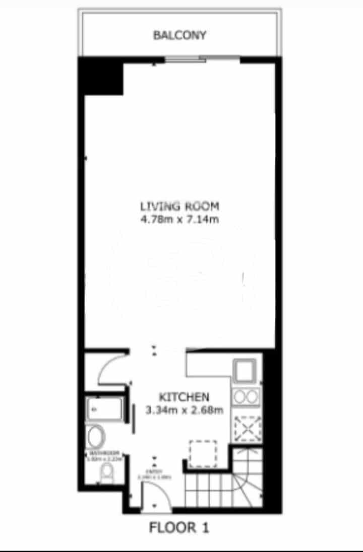 1 soverom Penthouse til leie i Valencia by - € 1 400 (Ref: 9215428)