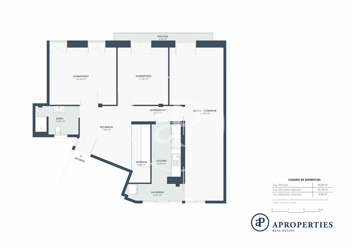 2 soveværelse Lejlighed til leje i Valencia by - € 1.800 (Ref: 9243456)