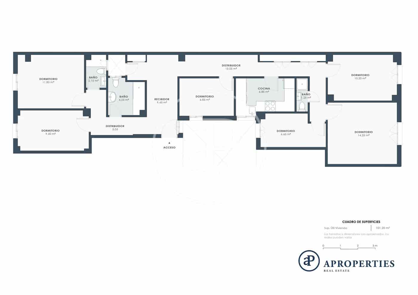 5 soverom Leilighet til leie i Valencia by - € 2 200 (Ref: 9255351)