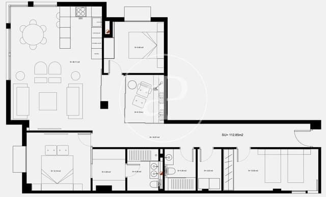 3 chambre Appartement à vendre à Mestalla, Valence ville - 610 000 € (Ref: 9294804)