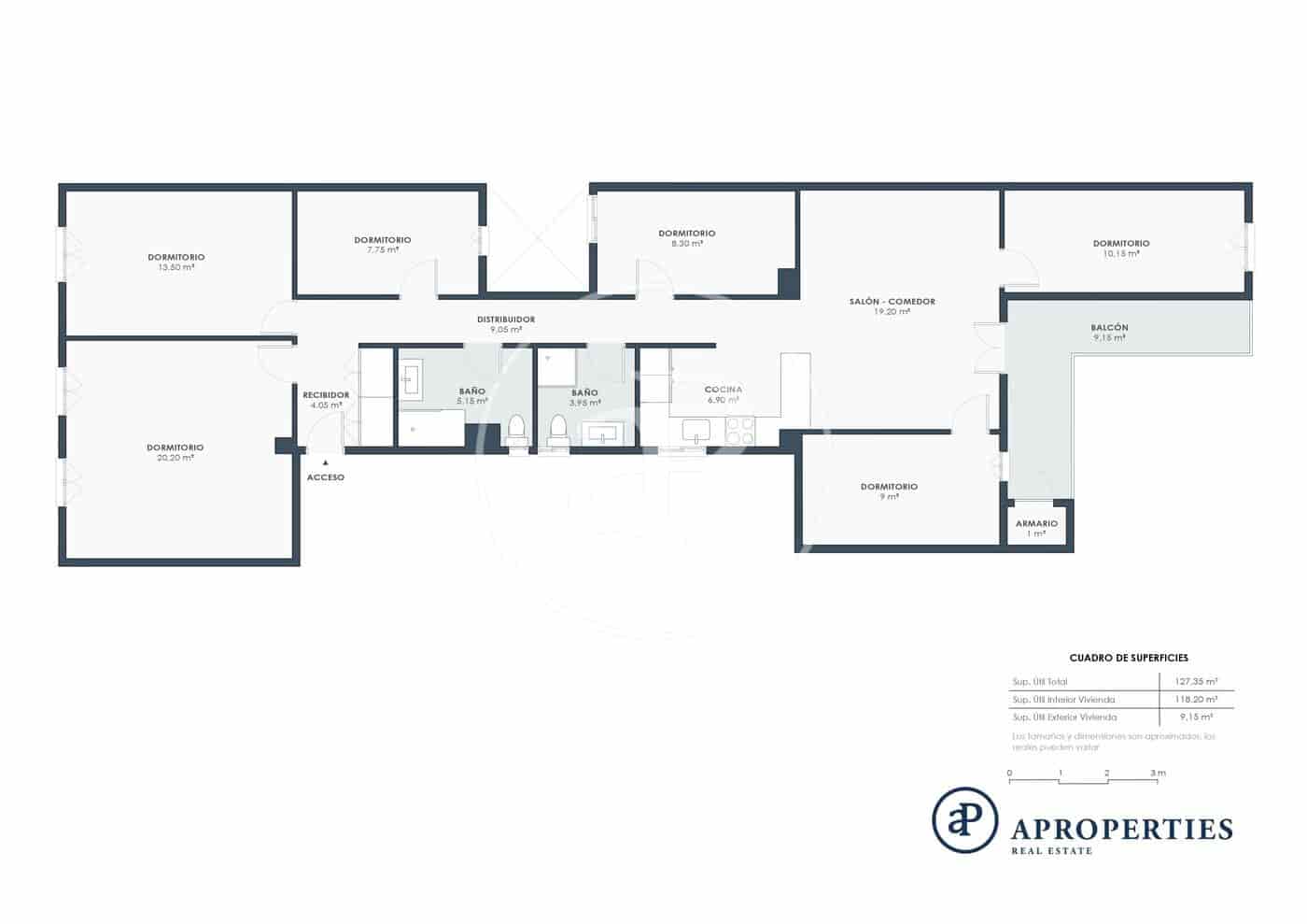 6 camera da letto Appartamento da affittare in Valencia citta - 2.200 € (Rif: 9317911)