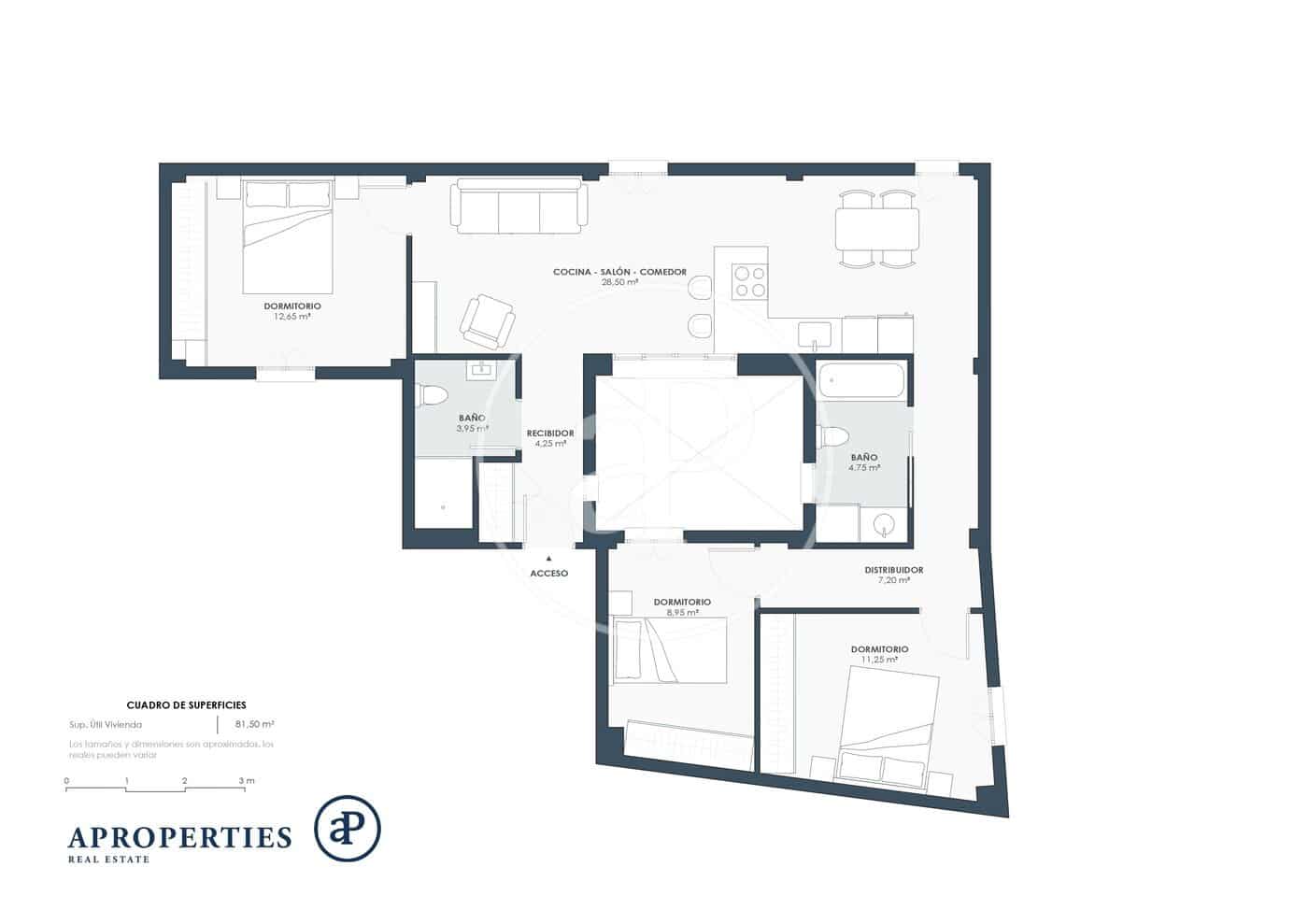 3 bedroom Apartment for rent in Valencia city - € 1,750 (Ref: 9321978)