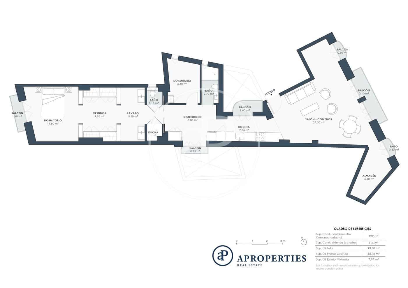 2 sypialnia Apartament do wynajęcia w Miasto Walencja - 1 950 € (Ref: 9359673)