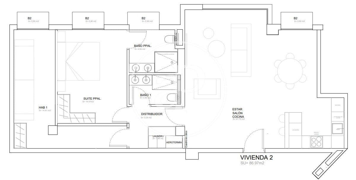 2 Zimmer Apartment zu verkaufen in Valencia Stadt - 490.000 € (Ref: 9362687)