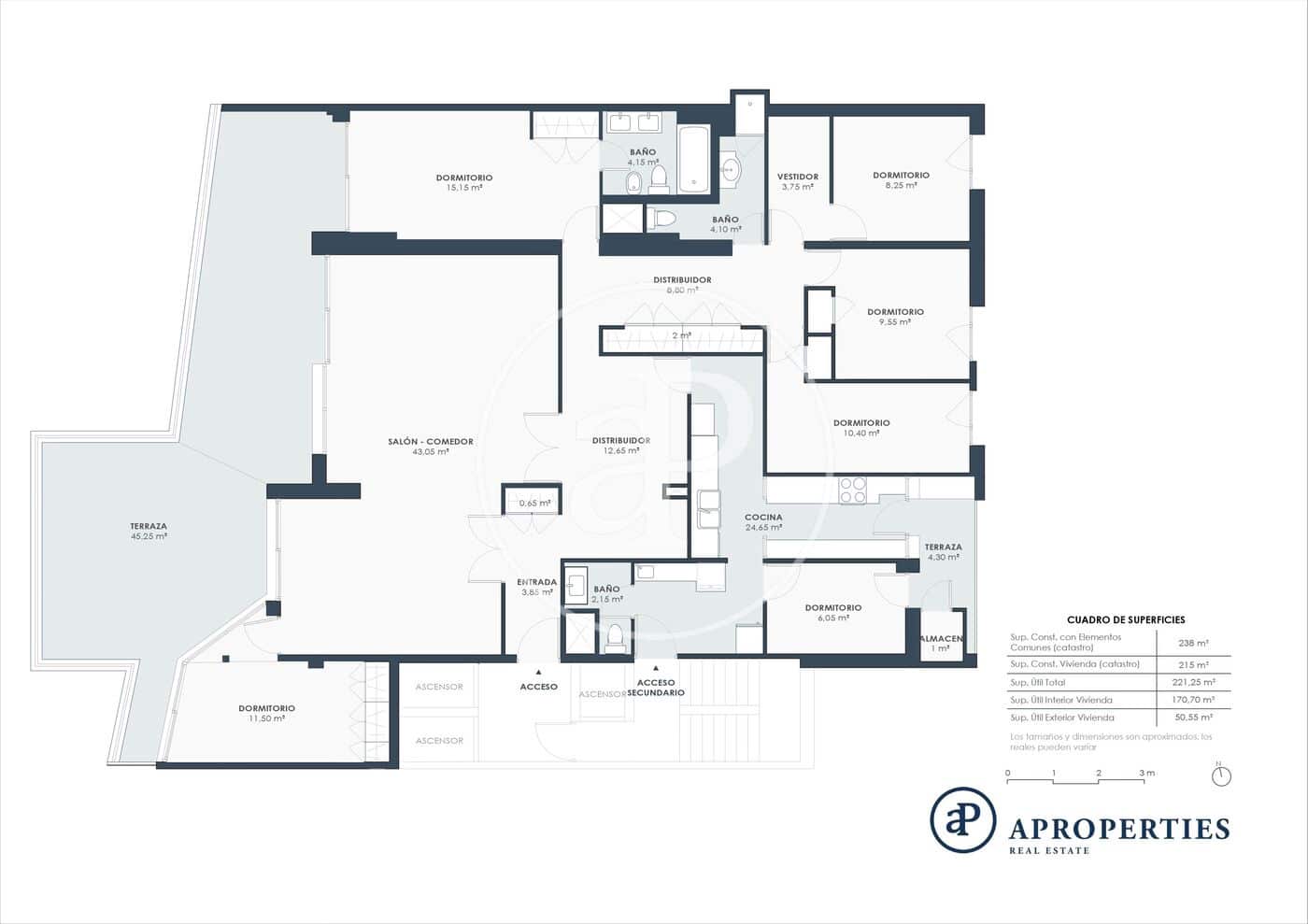 4 makuuhuone Huoneisto vuokrattavana paikassa Valencia kaupunki - 2 700 € (Ref: 9362691)