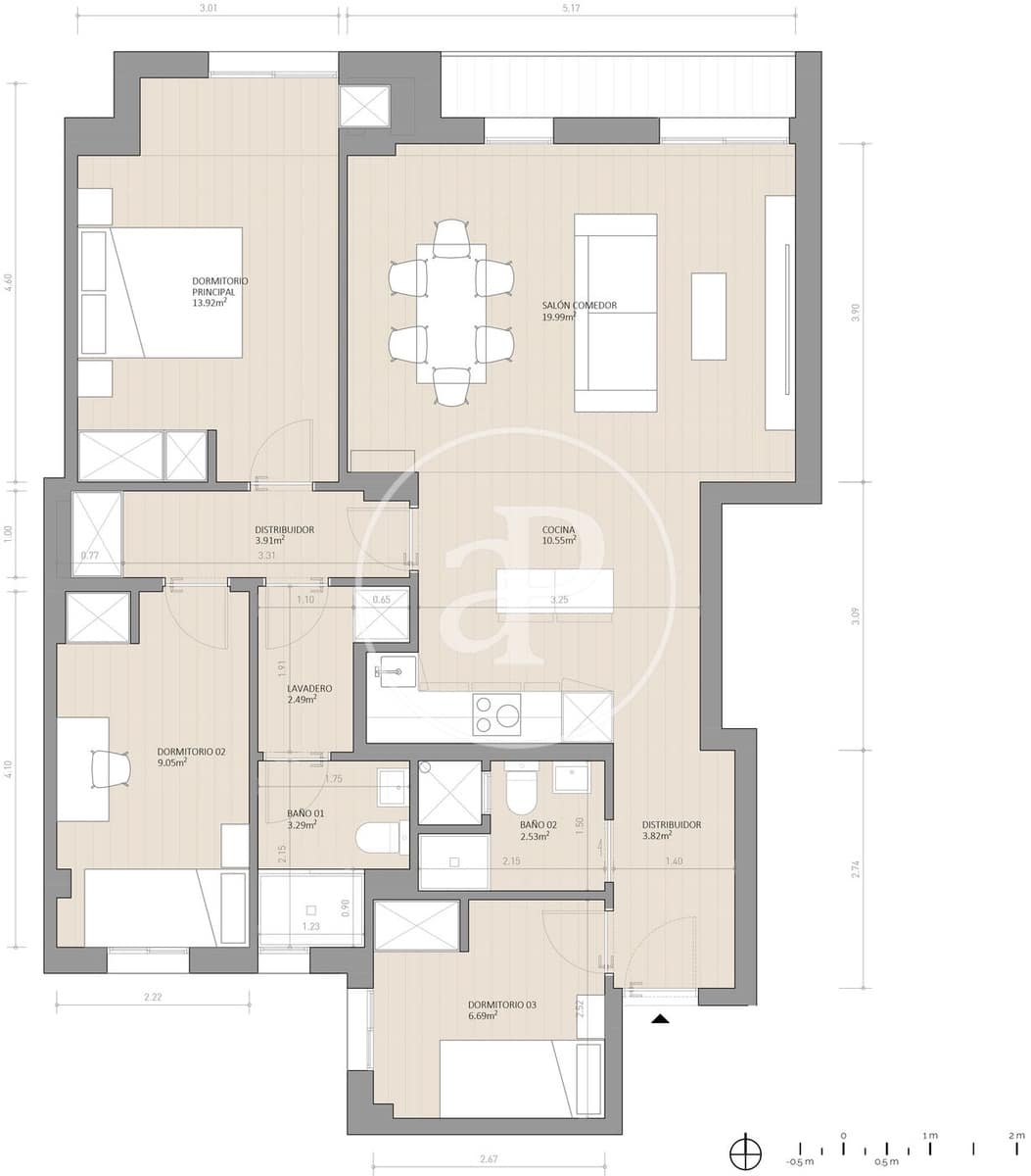 3 camera da letto Appartamento in vendita in Valencia citta - 305.000 € (Rif: 9411056)
