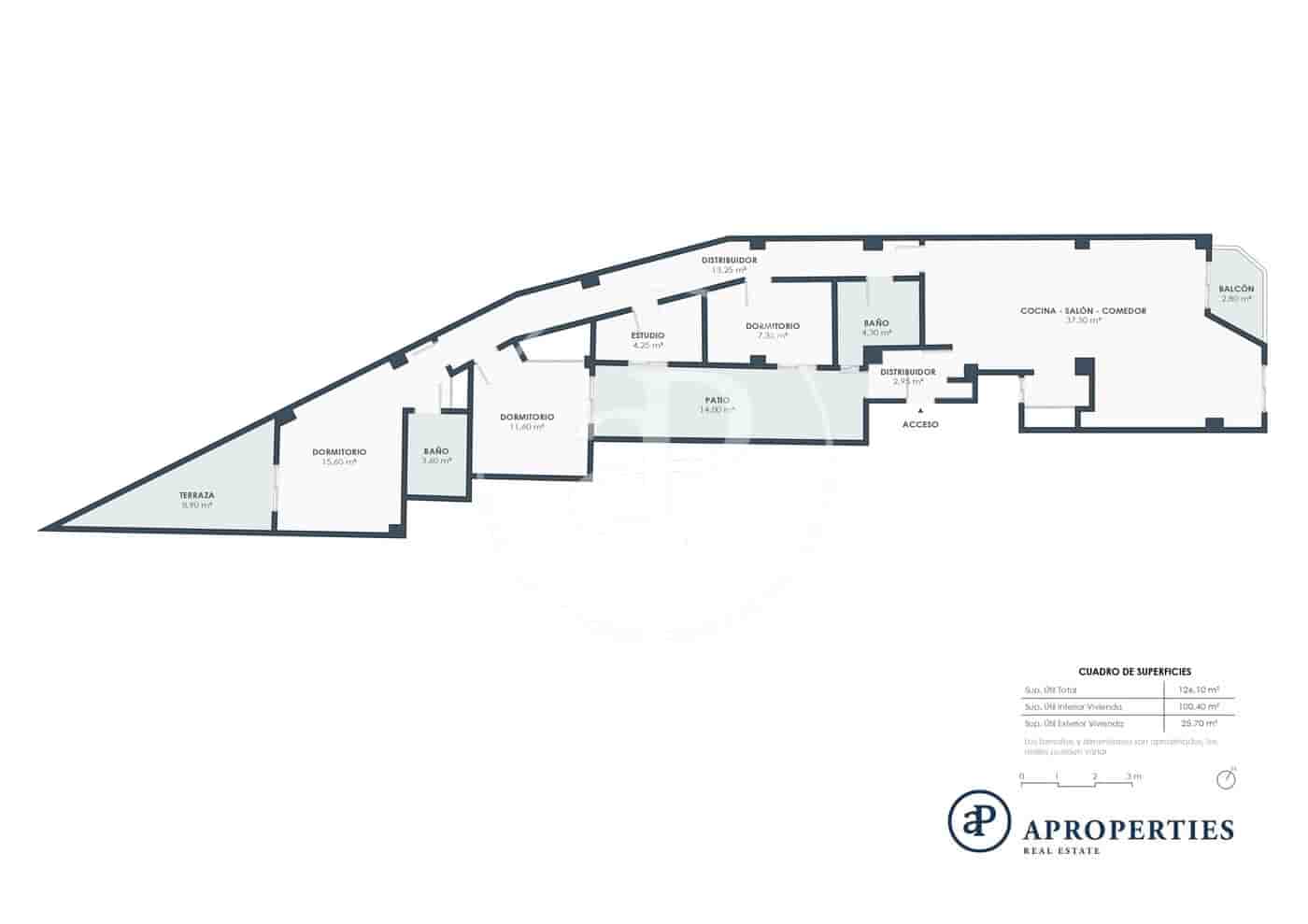 3 bedroom Apartment for rent in Valencia city - € 1,700 (Ref: 9462448)
