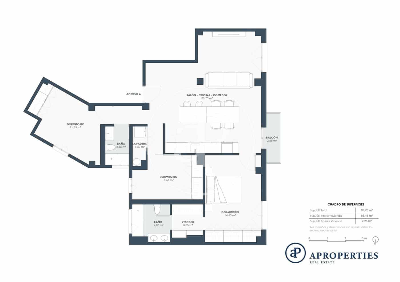 3 quarto Apartamento para arrendar em Valencia cidade - 2 900 € (Ref: 9462449)