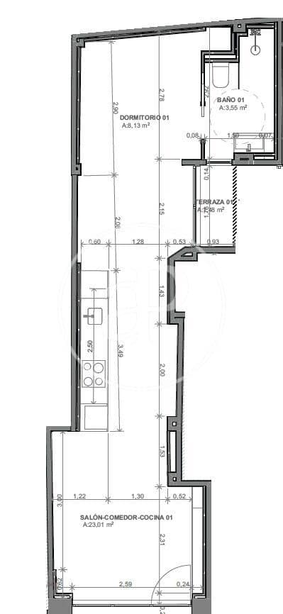 1 Zimmer Apartment zu verkaufen in Valencia Stadt - 199.000 € (Ref: 9541208)
