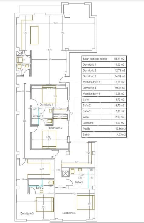 4 soveværelse Lejlighed til salg i Valencia by - € 1.249.000 (Ref: 9543740)
