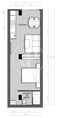 1 soveværelse Villa til salg i El Grau, Valencia by - € 140.000 (Ref: 9561902)