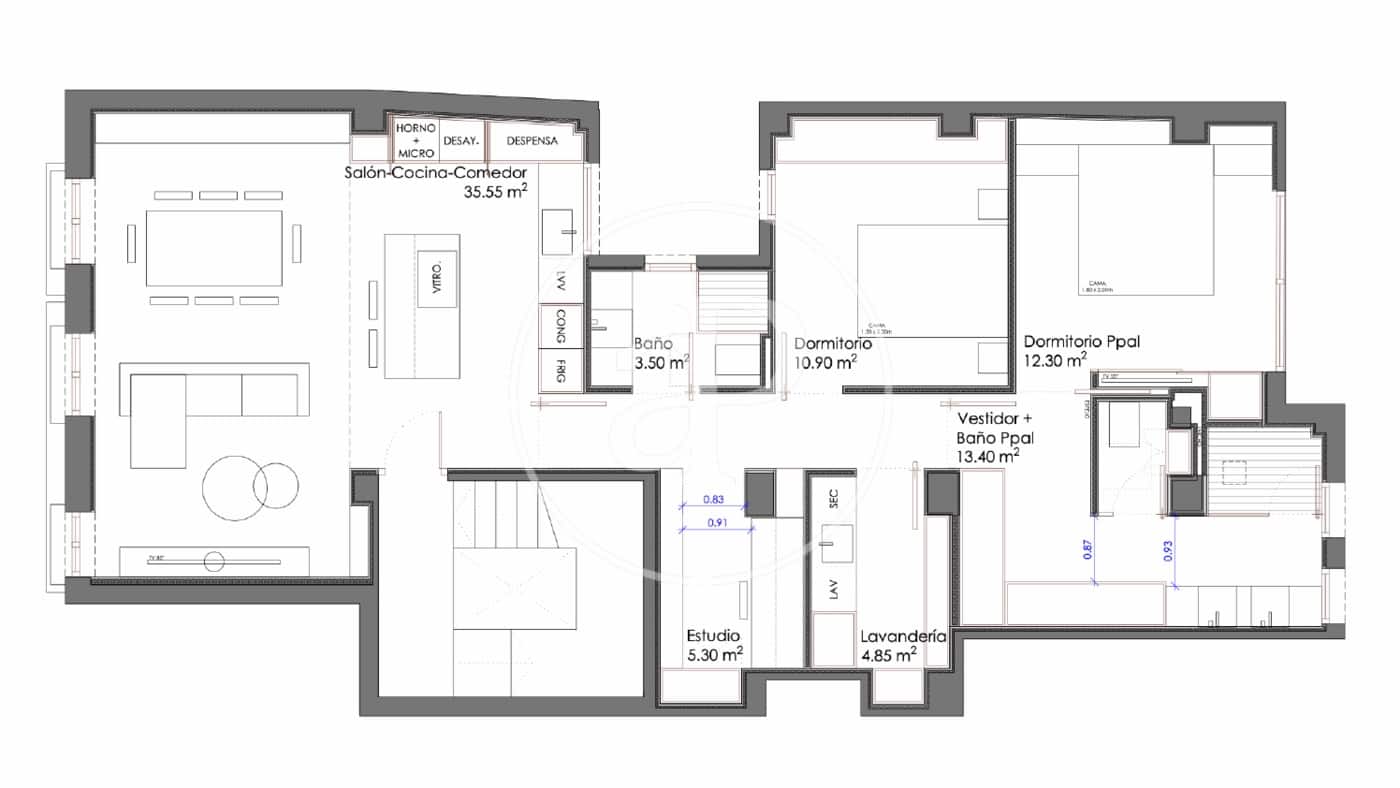 2 soveværelse Lejlighed til leje i Valencia by - € 5.000 (Ref: 9568742)
