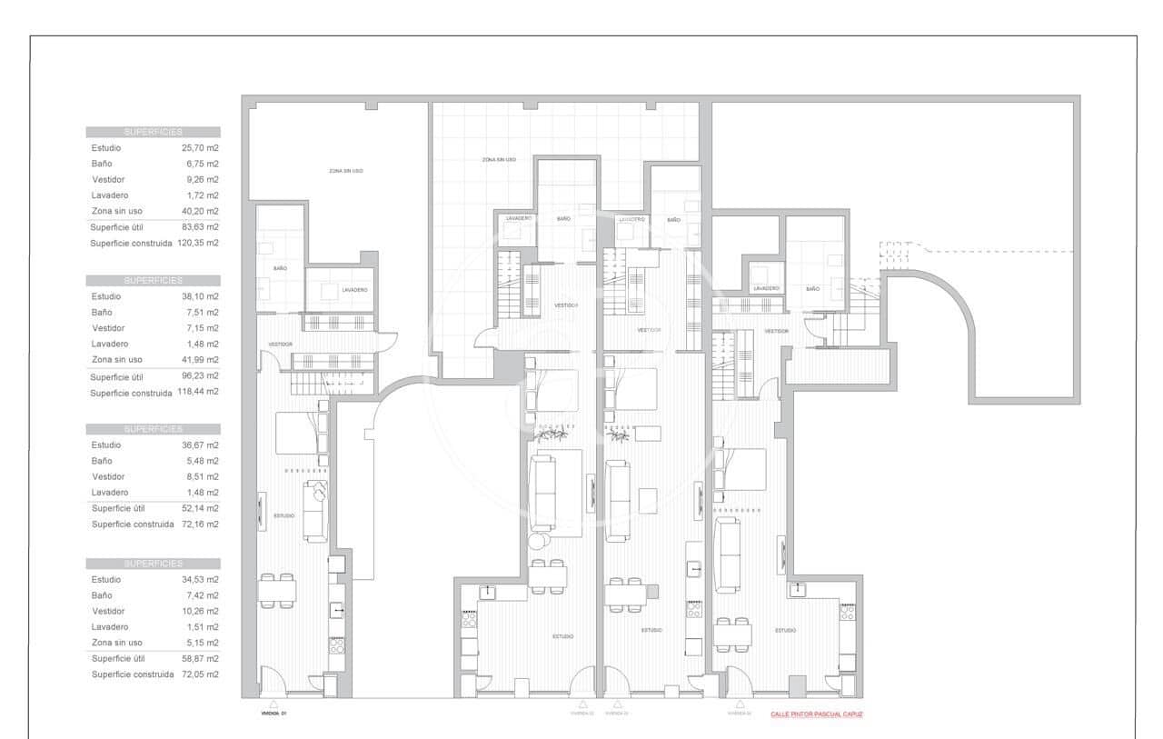 Apartamento de 1 habitación en València ciudad en venta - 237.500 € (Ref: 9645109)