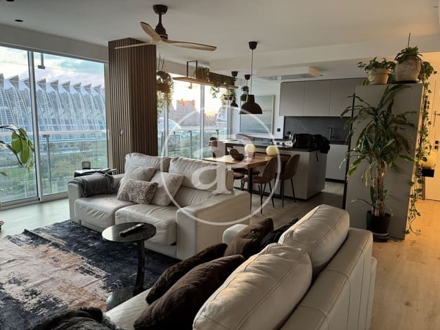 3 bedroom Apartment for rent in Ciutat de les Arts i de les Ciencies, Valencia city with garage - € 2,800 (Ref: 9788476)