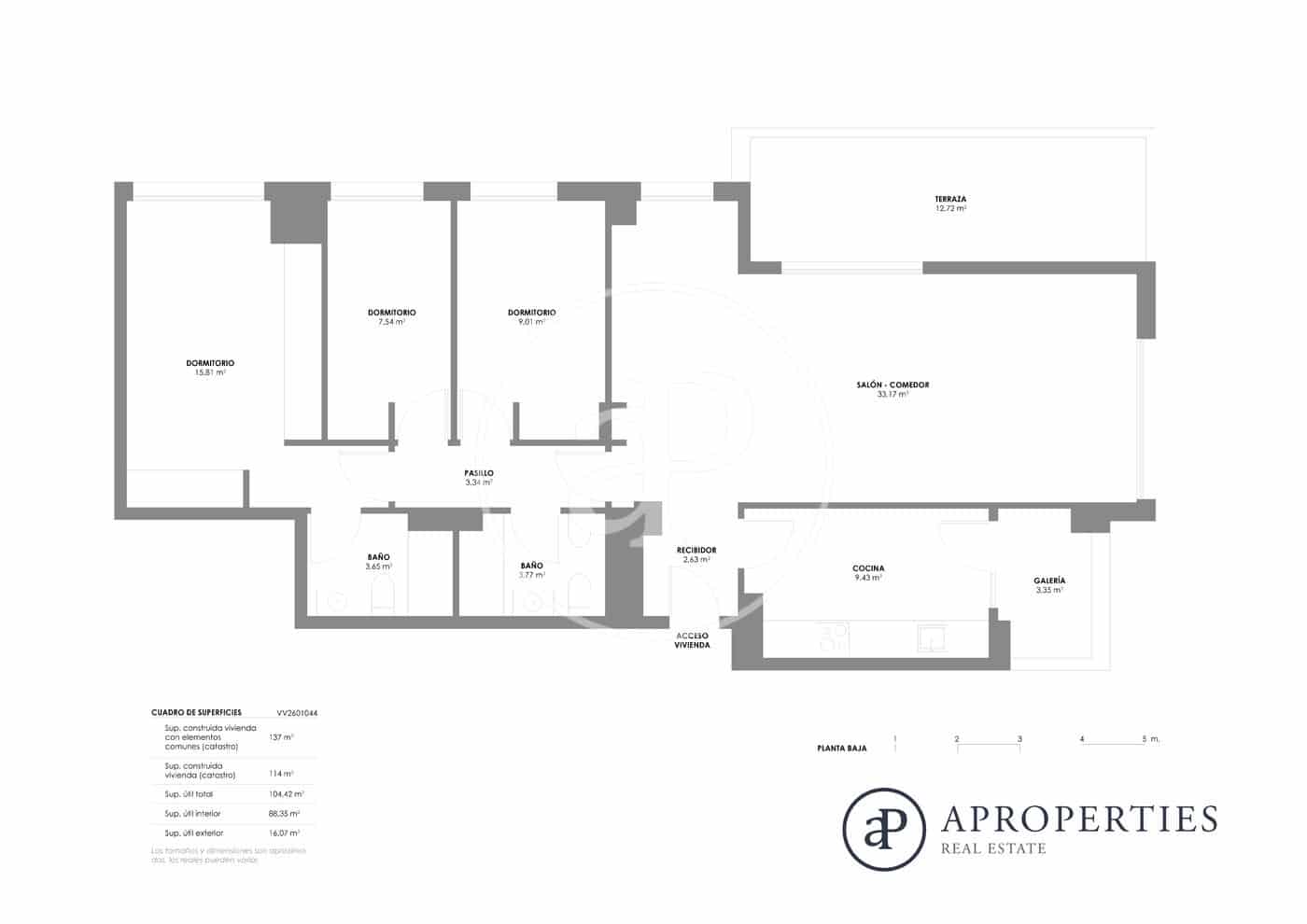 3 soverom Leilighet til leie i Valencia by med garasje - € 2 600 (Ref: 9797218)