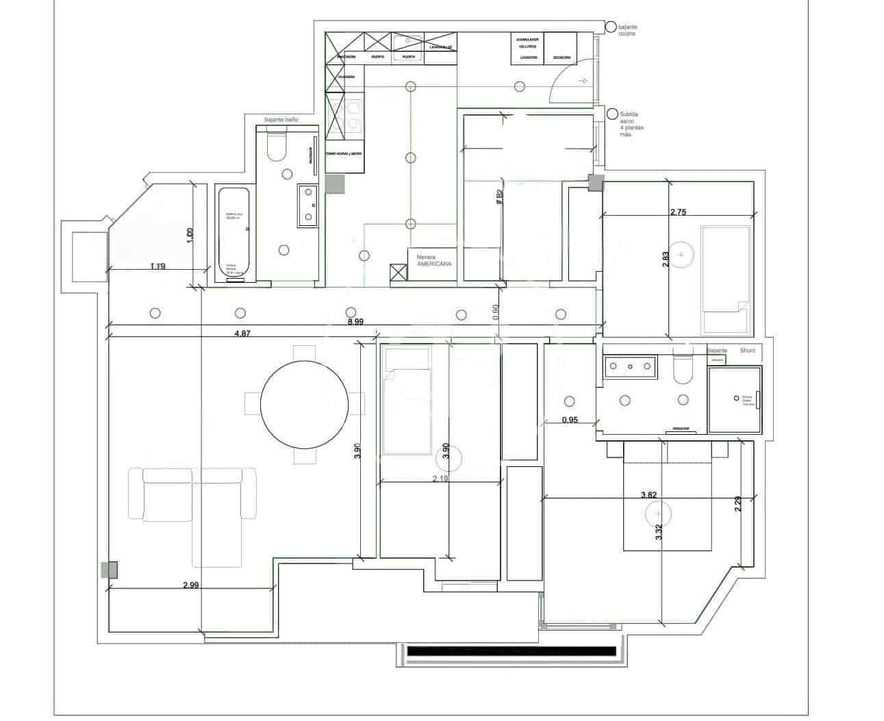 4 camera da letto Appartamento da affittare in Valencia citta - 2.100 € (Rif: 9797219)