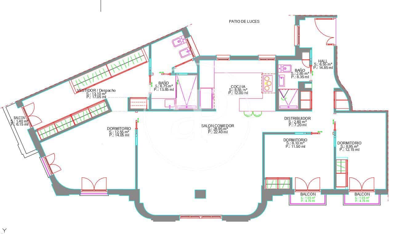 3 soveværelse Lejlighed til salg i Valencia by - € 870.000 (Ref: 9846308)