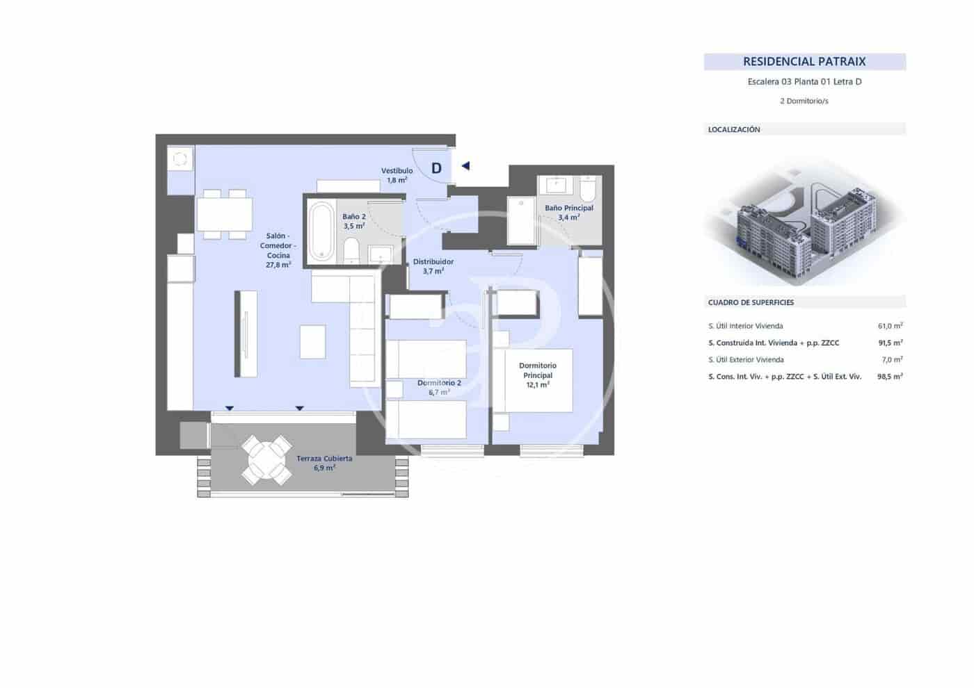 2 bedroom Apartment for sale in Valencia city with pool - € 445,000 (Ref: 9861931)