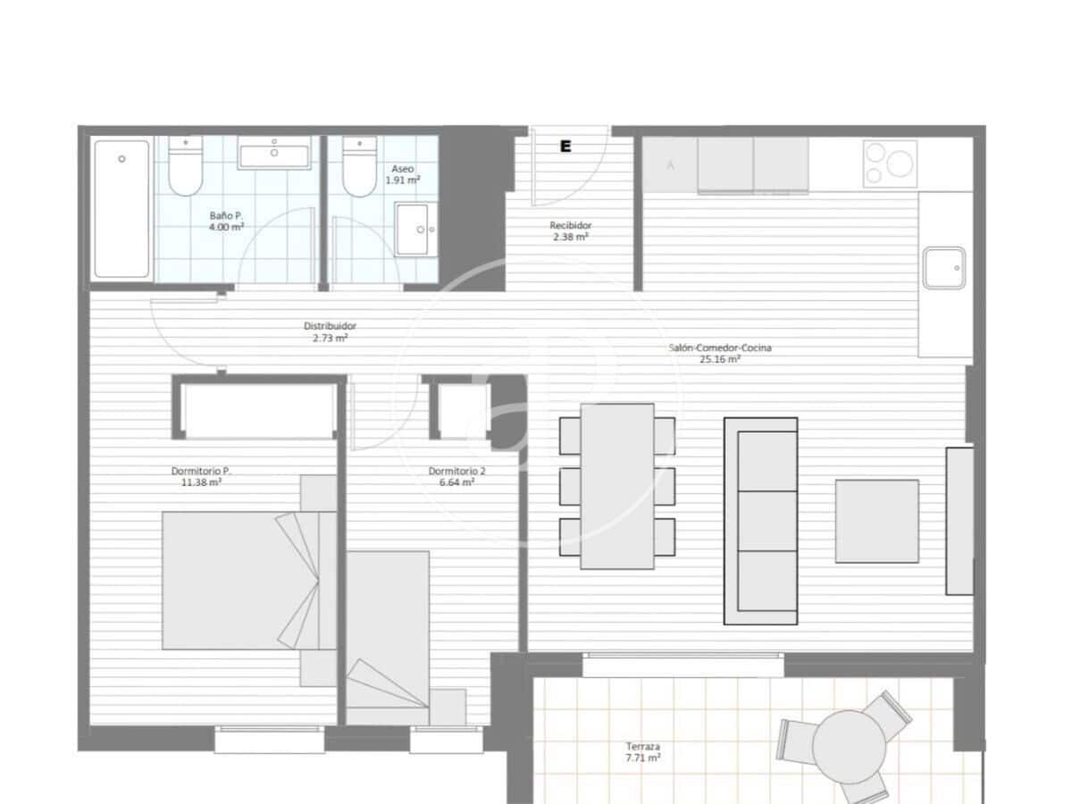 2 quarto Apartamento para arrendar em Valencia cidade com piscina garagem - 1 750 € (Ref: 9894478)