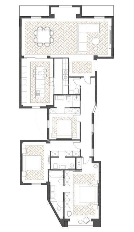3 makuuhuone Huoneisto myytävänä paikassa Valencia kaupunki - 1 490 000 € (Ref: 9896875)