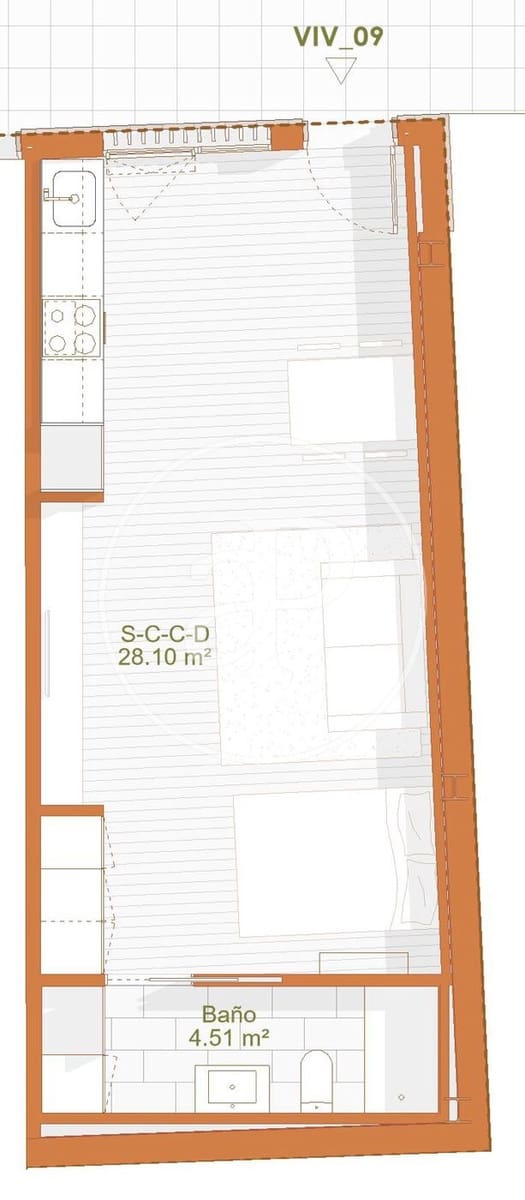 1 soveværelse Lejlighed til salg i Valencia by - € 357.000 (Ref: 9949866)