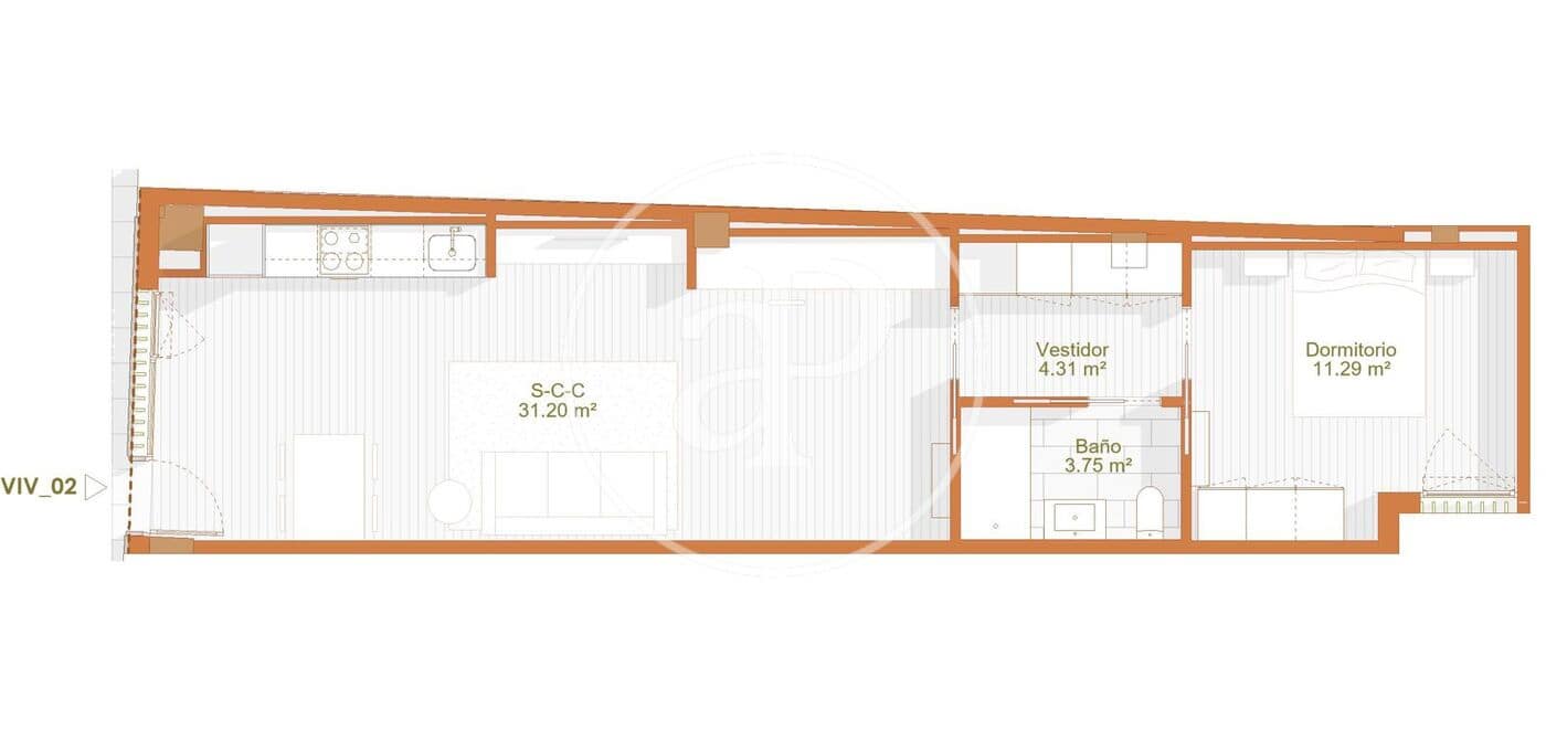 1 soveværelse Lejlighed til salg i Valencia by - € 357.000 (Ref: 9949866)