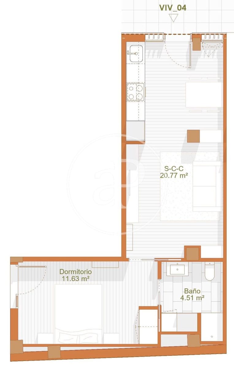 1 soveværelse Lejlighed til salg i Valencia by - € 357.000 (Ref: 9949866)