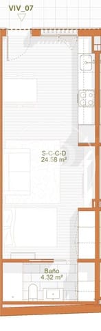 1 soveværelse Lejlighed til salg i El Grau, Valencia by - € 357.000 (Ref: 9949866)