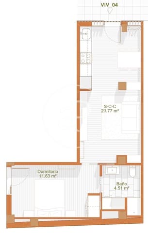 1 soveværelse Lejlighed til salg i El Grau, Valencia by - € 269.000 (Ref: 9949870)