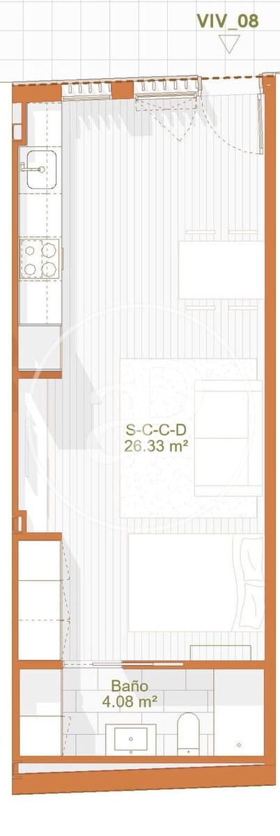 1 soveværelse Lejlighed til salg i Valencia by - € 277.000 (Ref: 9949873)